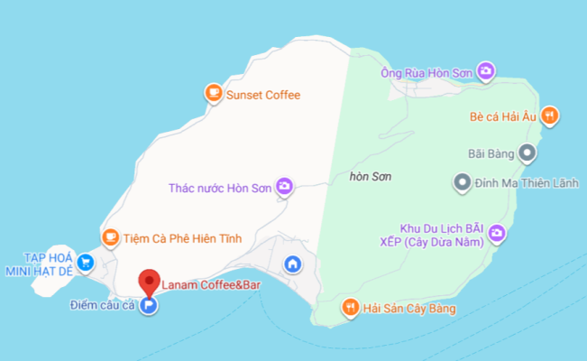 Lanam Hòn Sơn có vị trí dễ tìm